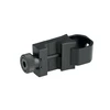 Black adjustable clamp mount for securing bike lights, flashlights, or various accessories.