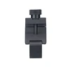 Black adjustable clamp mount for securely holding equipment.