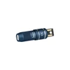 Blue imini 2 LED flashlight, compact, magnetic keychain light, portable.