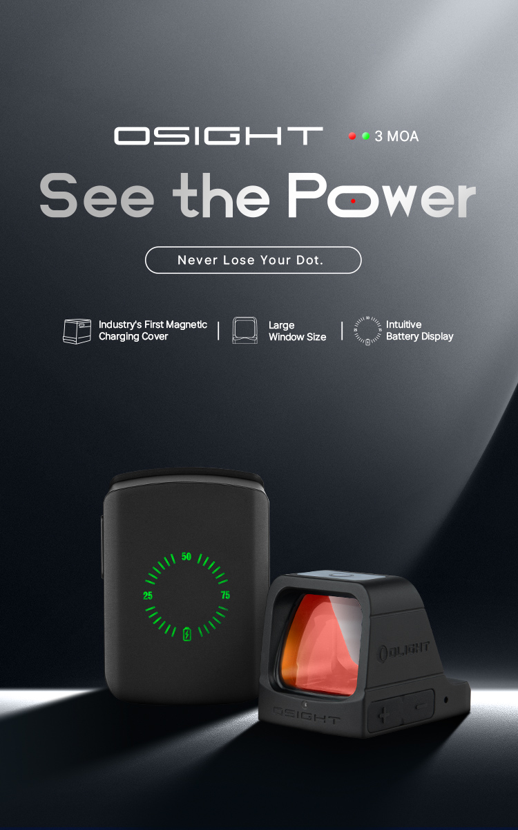 Osight 3 MOA Red Dot Sight & Charging Cover - Olight Canada