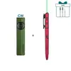 Olight Olive Green ArkPro CW Flashlight with Red Pen Laser Pointer and Textured Grip for EDC and presentations.