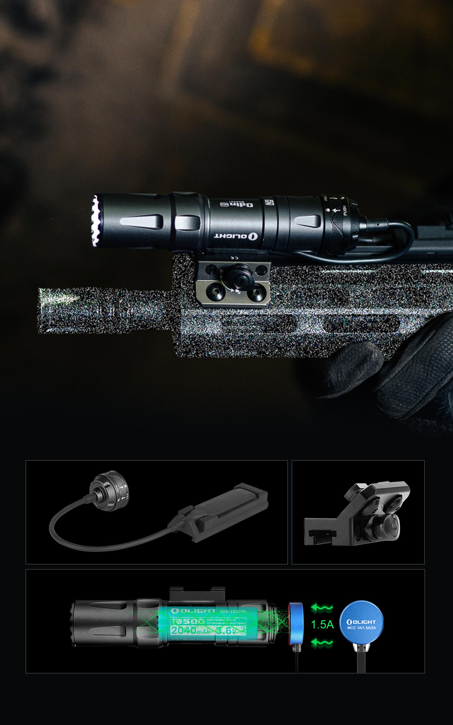 トイガン Olight Odin mini Shop Small Tactical Flashlight Olight Odin Mini - Olight CA