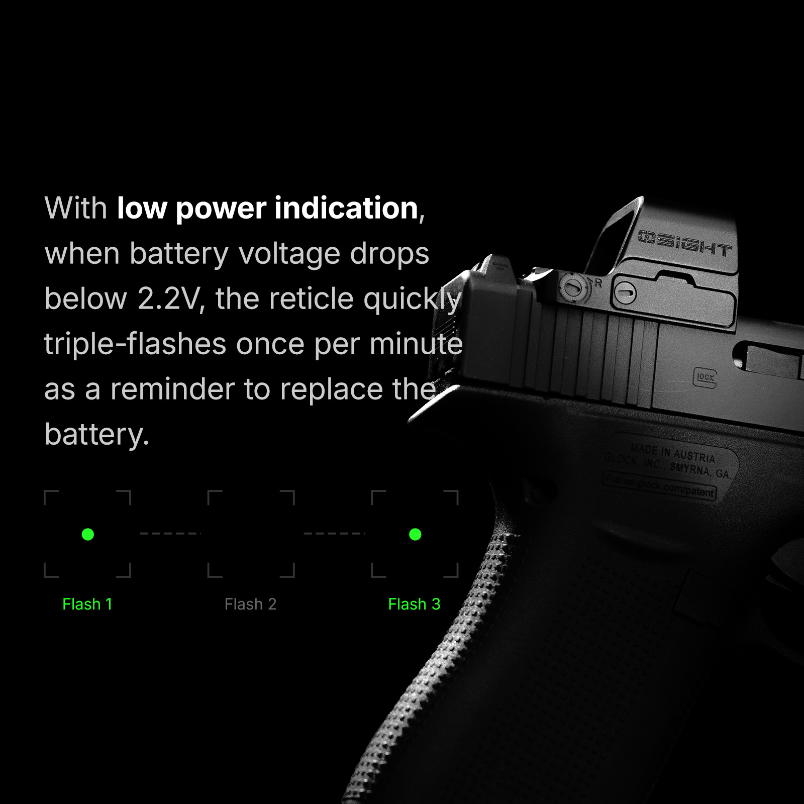 Osight K 6 MOA Red Dot Sight RMSc Side Loading Battery Optic