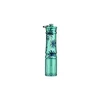 Olight I3E EOS flashlight, palm tree pattern, turquoise, keychain light