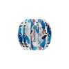 Olight branded blue and white decorative bulb light with abstract patterns on a white background