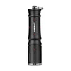 Black cylindrical Olight brand UV flashlight with red sensors and a keyring loop on top