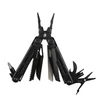 Black multi-tool pliers with screwdriver, saw, knife, and scissors for EDC survival gear.