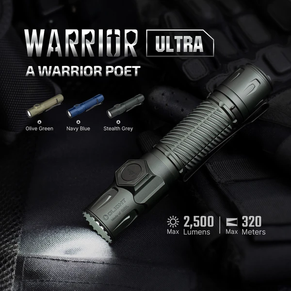 オーライト olight Warrior Ultra ステルスグレー Olight Warrior Ultra 2500 Lumens Tactical Flashlight with