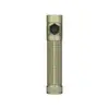 Olight Desert Tan Baton Ultra Flashlight Angled View with Textured Body and Pocket Clip for Everyday Carry