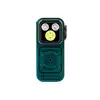 Olight Teal Oclip Pro S Clip-on Light Front View with Compass Pattern for EDC and Outdoor Use