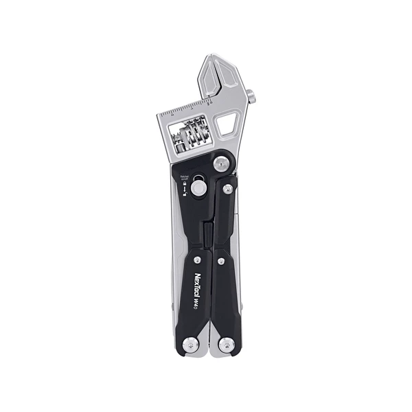 NexTool W40 multi-tool wrench with folding handles isolated on white background