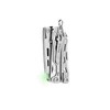 NexTool F12 pocket multitool with a pocket clip keychain ring and glowing green tritium vial on white background