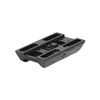 Black metal Picatinny rail adapter base for optic scope mounting isolated on white background