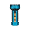 Olight Marauder Mini: compact blue/orange LED flashlight, 7,000 lumens, multiple modes for outdoor adventures.
