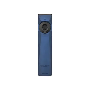 Olight Blue Arkfeld Ultra multi-functional flashlight, front view, with UV, laser, and white light for everyday carry.