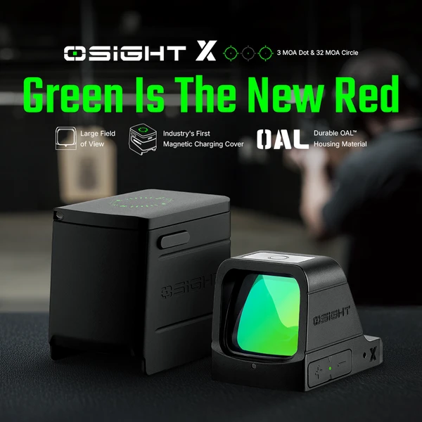 Olight Osight X green multi reticle pistol sight magnetic charging