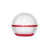 Olight christmas ball lamp, sphere, LED light, bluetooth remote control via smartphone app, red band with logo, snowflake pattern, white background