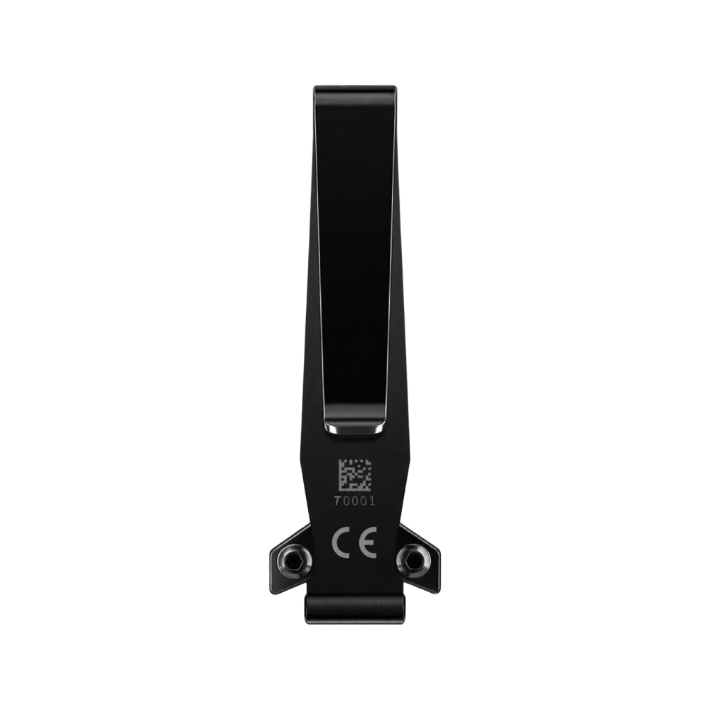 Olight Black Metal Pocket Clip Accessory with Mounting Screws and CE Marking for Flashlight Everyday Carry Use