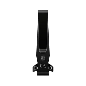 Olight Black Metal Pocket Clip Accessory with Mounting Screws and CE Marking for Flashlight Everyday Carry Use