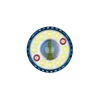 Round blue flashlight head with 16 white LEDs, 2 red LEDs, and a central reflective lens