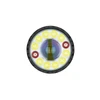 Round LED headlamp with central lens, surrounded by yellow and red LED lights