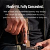 Olight Osight SE Red Dot Sight on a brown pistol, held by a hand with tattoos, for concealed carry.