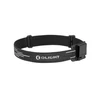 Olight Black Oclip Headlamp Strap, adjustable and perforated for secure hands-free lighting.