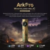 Olight Wasteland Relic ArkPro Halloween Edition Flashlight with Weathered Finish standing in spooky graveyard background
