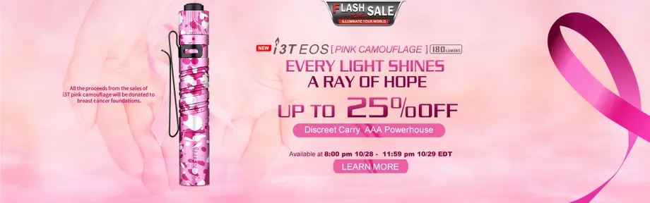 Olight Charity Sale - Best Mini EDC i3T Pink Camouflage