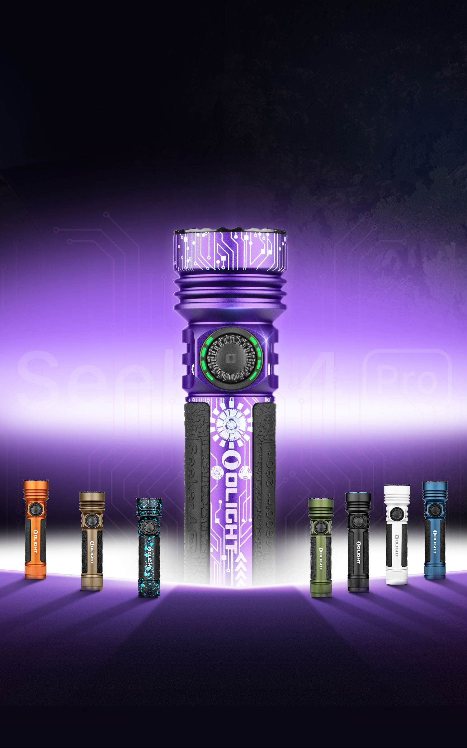 Seeker 4 Pro High Power Flashlight 4600 Lumens Dual Charging Light