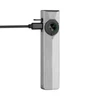 Olight Silver ArkPro Flat EDC Flashlight Side View Charging via USB-C Port with Battery Indicator for Everyday Carry