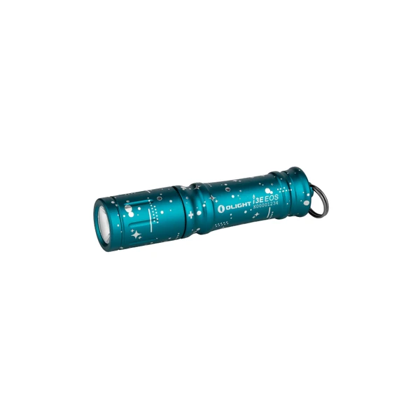 Olight Teal I3E EOS Keychain Flashlight with Star Pattern and Keyring for Everyday Carry