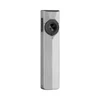 Olight Arkfeld Pro silver flat EDC flashlight with laser, UV, and white light options isolated on white background