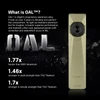 Olight Khaki Arkfeld Ultra flashlight front view, showcasing OAL alloy for extreme durability and superior performance.