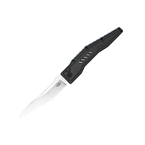 Olight Black OKNIFE Folding Pocket Knife with Stainless Steel Blade and Textured Handle for Everyday Carry