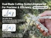 NexTool NEX-SCISSORS 2.0 multi-tool featuring dual-blade cutting system with serrated and curved blades for cutting rope.