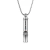 Olight Titanium Survival Whistle, necklace with metallic chain, safety tool, emergency signal, outdoor gear