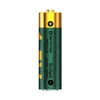 Ecolast AA rechargeable battery from Ostation, 3150mWh 2100mAh, green and gold design with contour lines