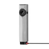 Olight Silver ArkPro Ultra Flat Flashlight Standing Vertical on Magnetic Charging Base for EDC and Professional Use