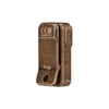 Textured bronze Oclip portable utility clip with a keyring hole.