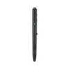 Black digital voice recorder pen with textured grip and blue indicator light