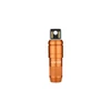 Olight I Mini 2 EDC orange flashlight with built-in USB charging, textured body, and reversible USB plug.