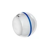 White globe speaker blue stripe