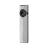 Olight Arkfeld Pro flat EDC flashlight in brushed silver titanium with laser, UV, and white light selectors