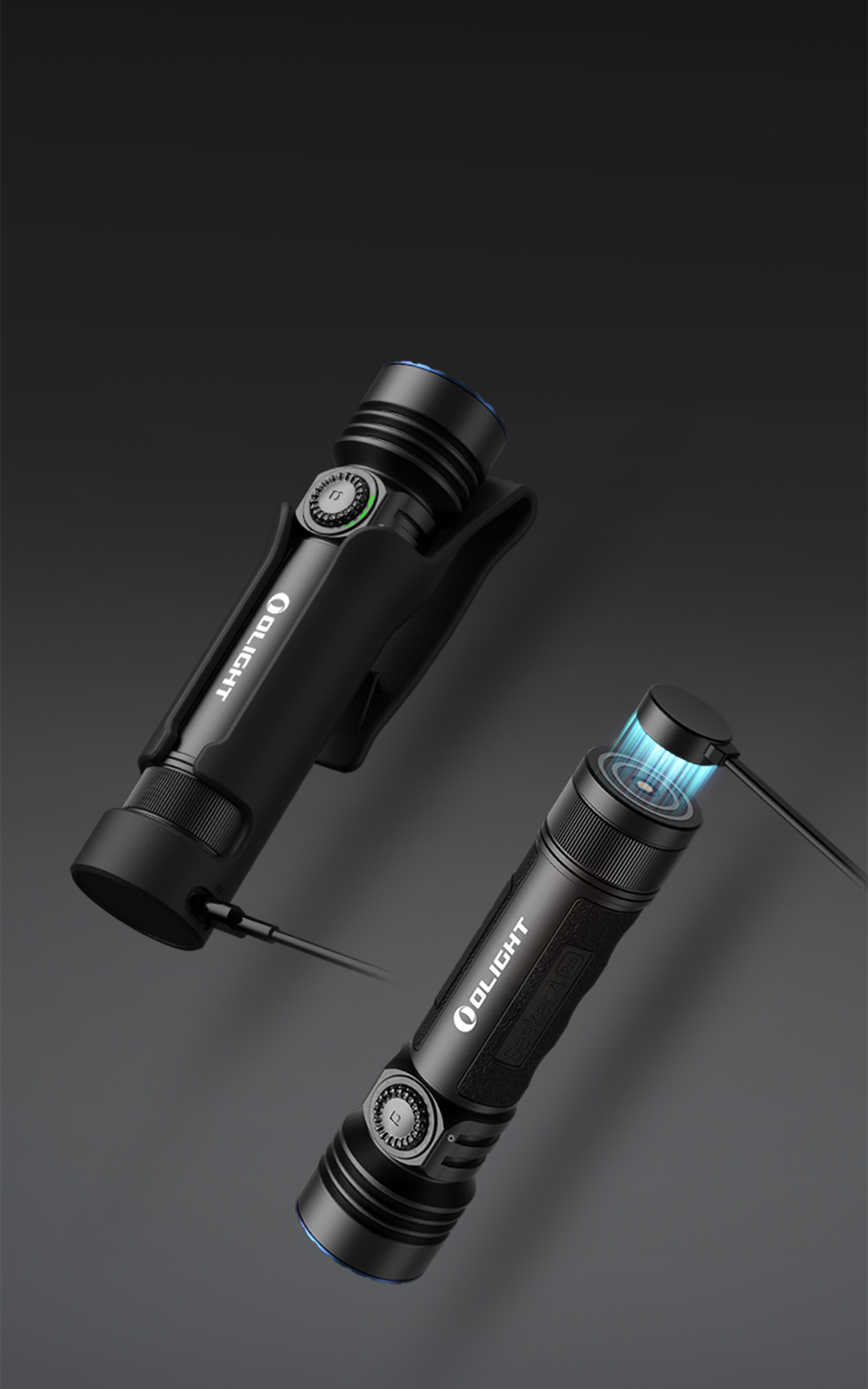 Seeker 4 Pro High Power Flashlight 4600 Lumens Dual Charging Light