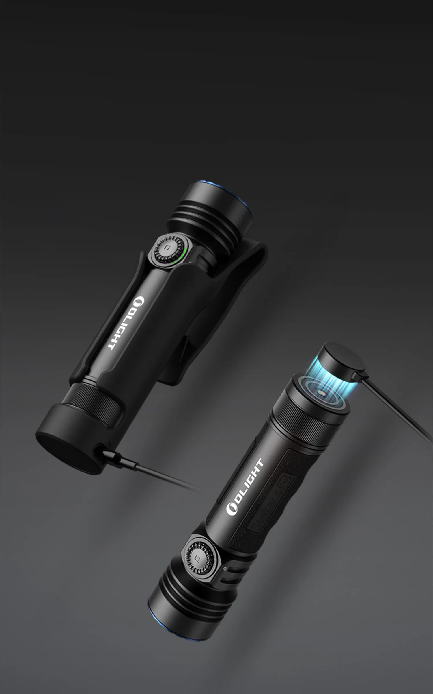 Seeker 4 Pro 4600 Lumen Rechargeable Flashlight Holster Camping