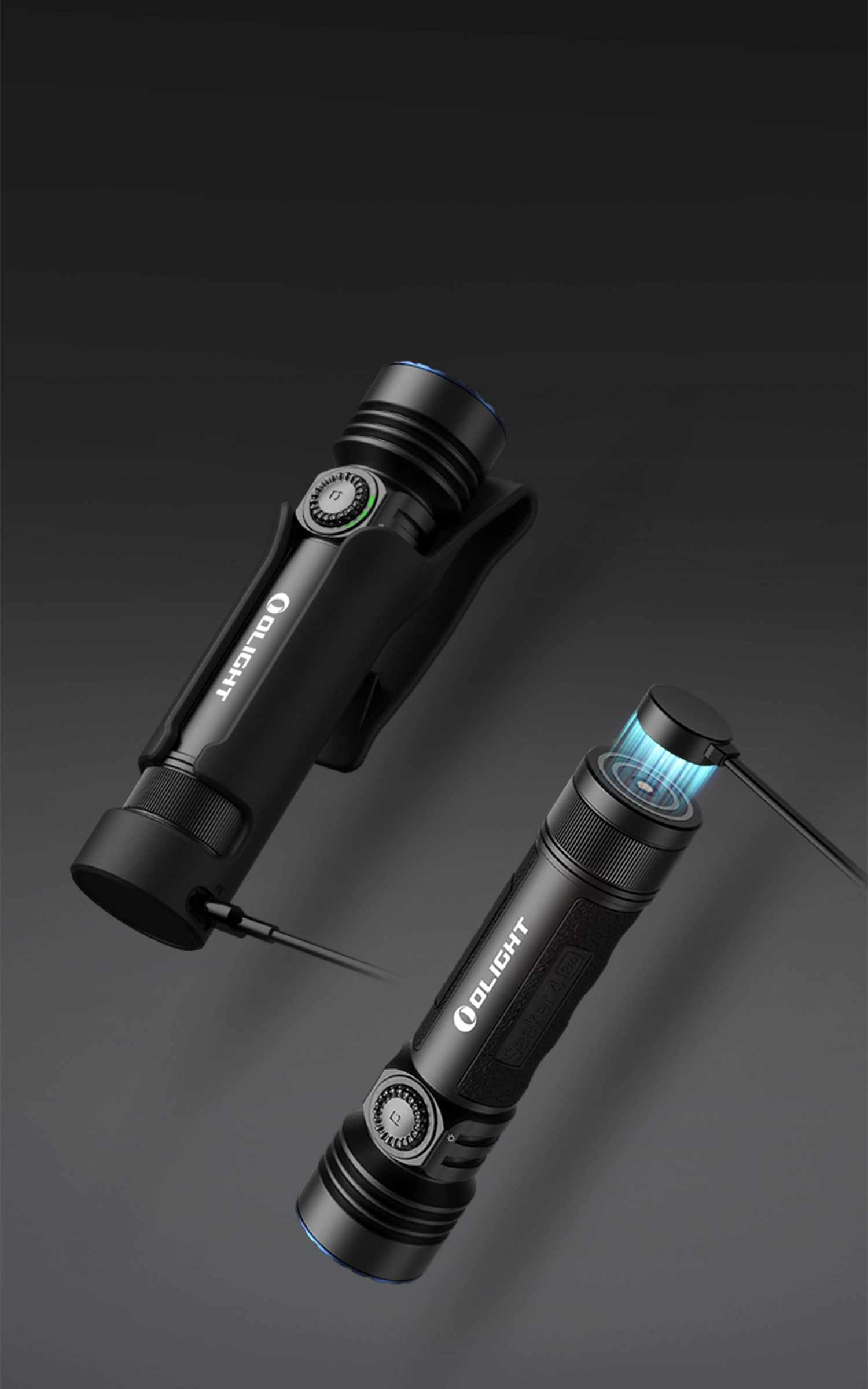 Seeker 4 Pro High Power Flashlight 4600 Lumens Dual Charging Light