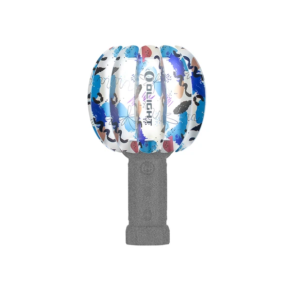 Olight Baton 3 Pro Max light diffuser, multi-color abstract pattern, white background