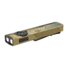 Olight Camo Yellow ArkPro Flat Flashlight Isometric View featuring LED UV Light and Laser for EDC and Outdoor Use
