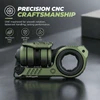 GoBiggeR green CNC machined EDC fidget toy made of aluminum alloy and stainless steel